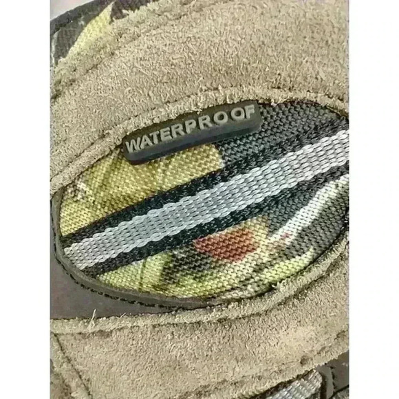 Hi-Tec Bandera Mid Waterproof Hiking Boots Suede Leather Tan Mens 14 New Laces - Picture 10 of 12